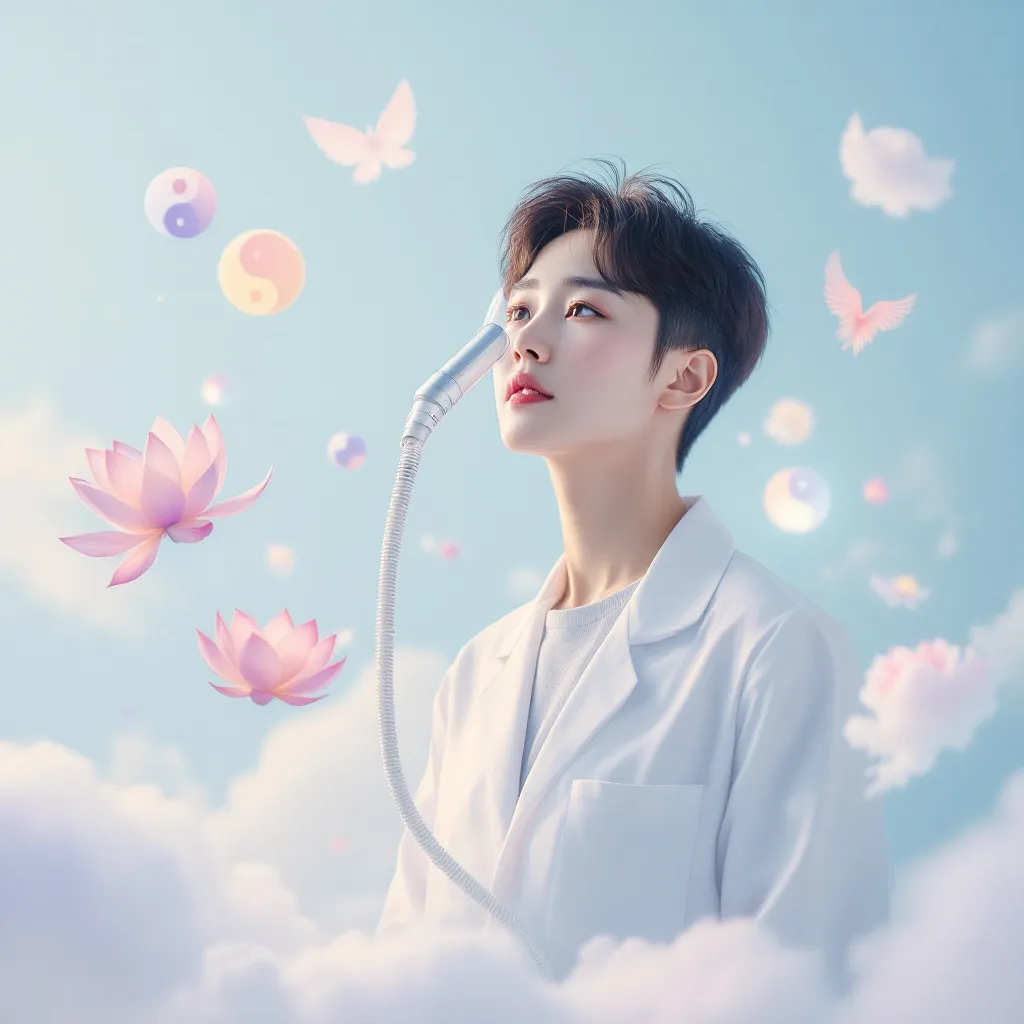 산소흡입하는의료진